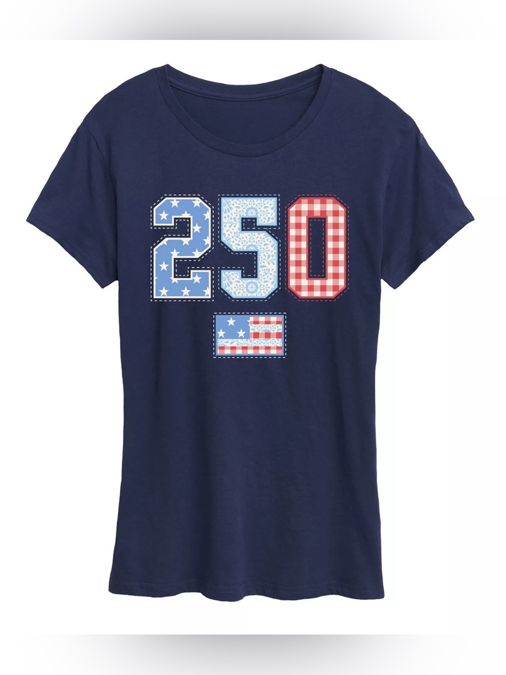 USA 250 Americana Patchwork Graphic Tee - Size Medium - New!